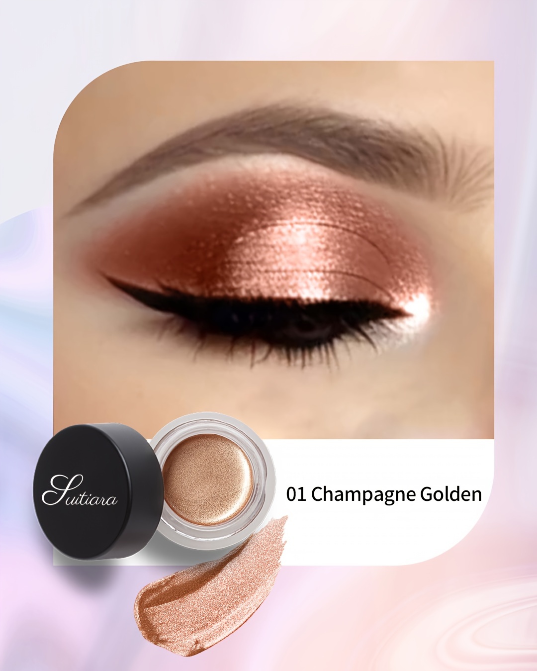 1pc Sunset Copper Jelly Eyeshadow | Bewitching Solo Shimmer Gel Formula | Y Radiance | Ultimate Eye Polish, Non-fading Intensity, Seamless Application, Luminous Definition, Gel-to-Powder, No-transfer, Sheer Luxury, High-Shine Women's Makeup
