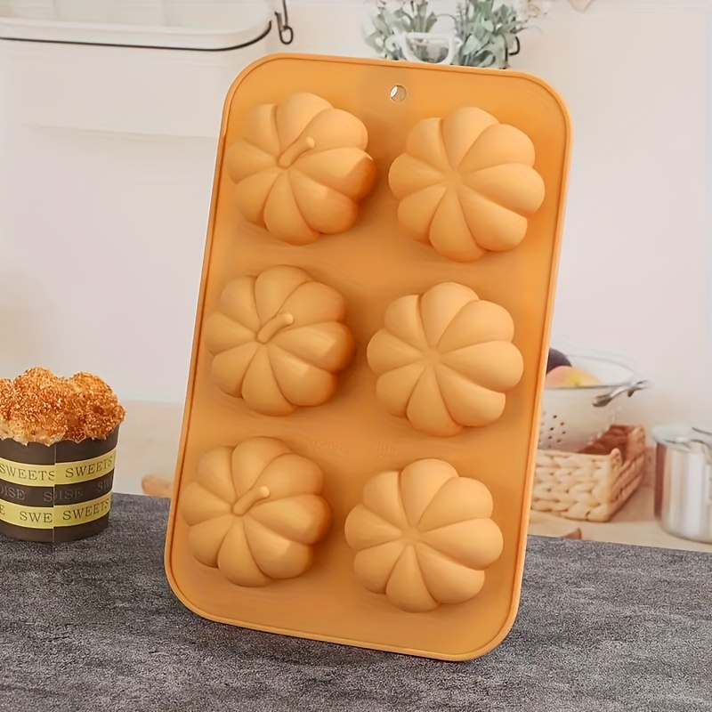 

Silicone Pumpkin Cake Mold For - 6-cavity Nonstick Baking Pan For Specialty & Novelty Cakes, Diy Aromatherapy Candles, Christmas Oven-safe Bakeware