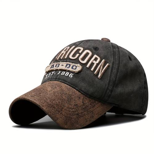 item picture CAP Vintage Baseball Cap Fashionable 3D Letter Embroidery Hat Unisex Couple's Essential for Outdoor Sports Adjustable Size
