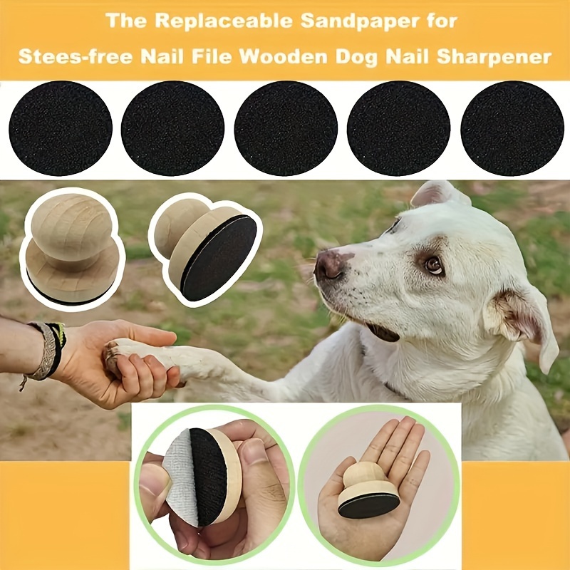 

30/60pcs Replaceable Sandpaper Discs For Stress-free Wooden Dog Nail File - Ideal For Cat & Dog Grooming Nail Trimmer For Dogs Pet Nail Clippers For Dogs