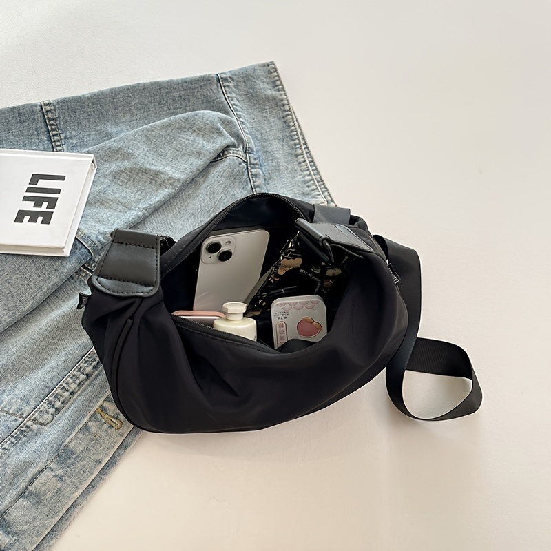 Casual Nylon Shoulder Bag - Interior
