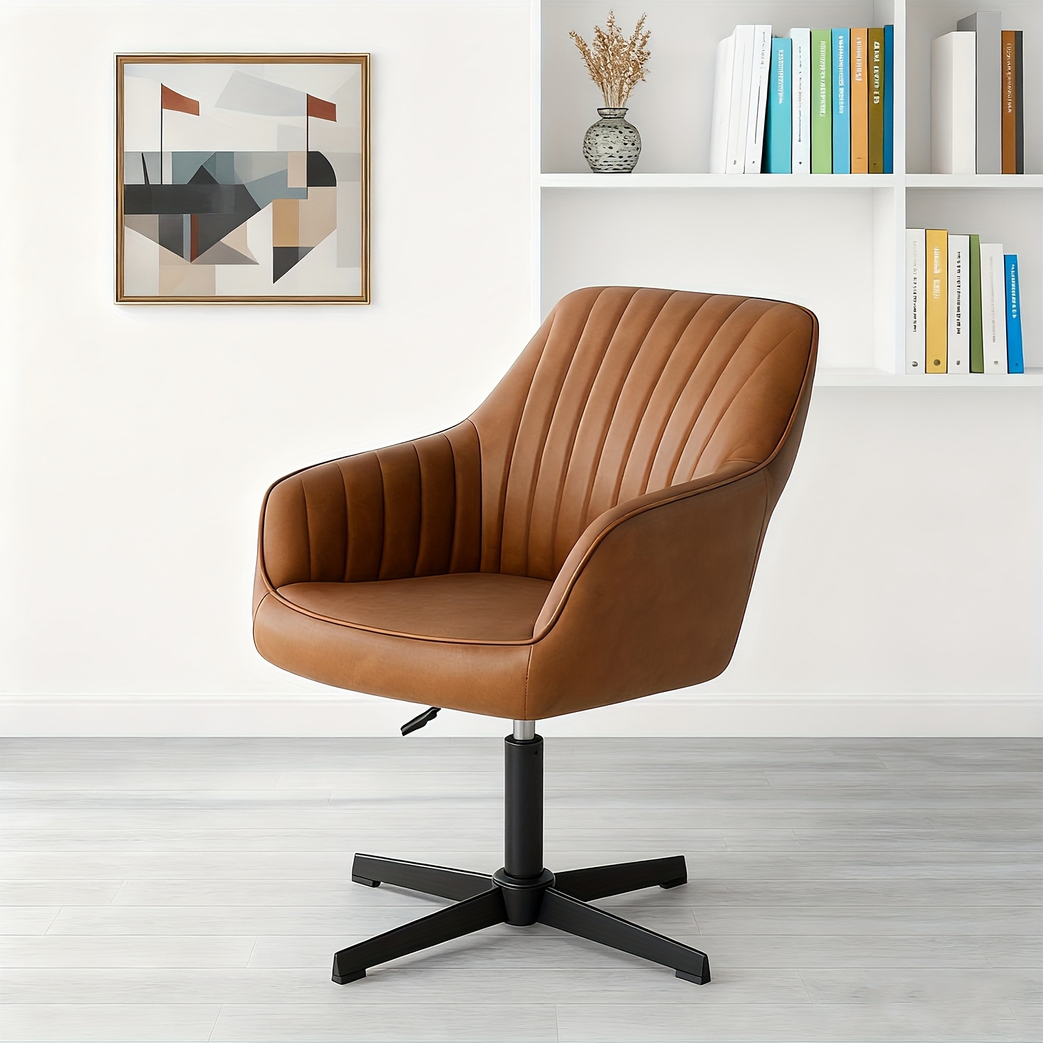 This Height-adjustable, High-density, Swivel Office Chair Can Support Up To 135 Kg And Is Suitable For Study Rooms, Bedrooms, Conference Rooms, Offices, And Reception Areas