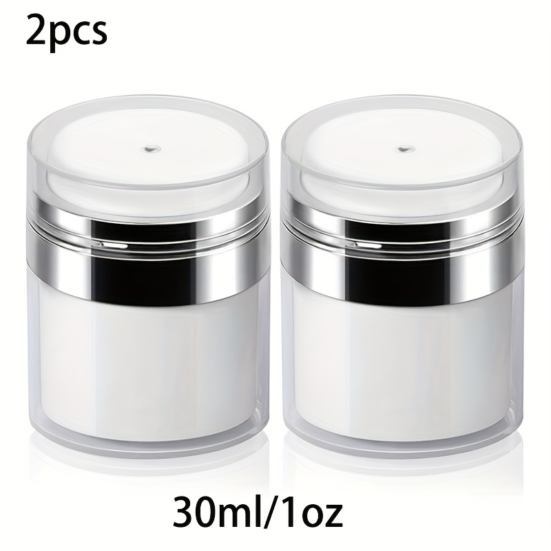 E-shop 2er-Set Reise-Set Airless Tank, Acryl Lotion Spender, Vakuum Kosmetik Reisebehälter, Druck-Getränkeflasche, Geeignet für Feuchtigkeitscreme,