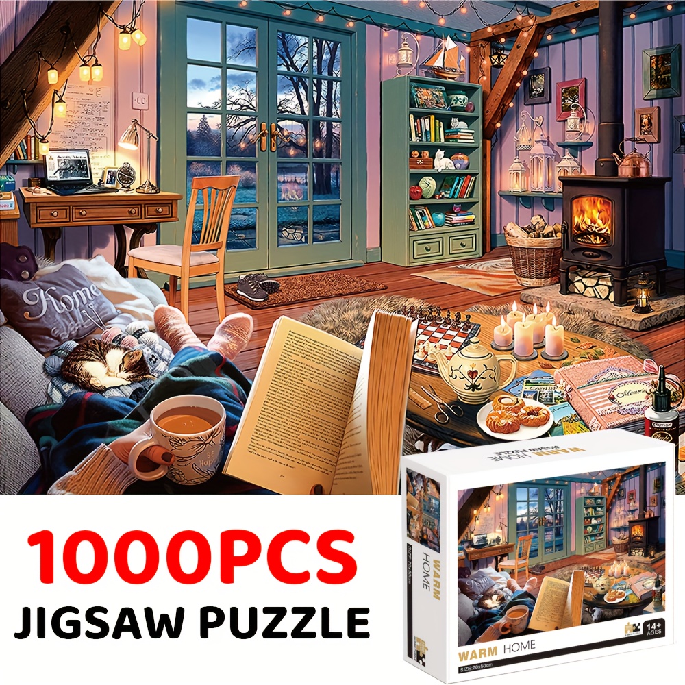 

1000pcs Premium For Adults - Oil Painting Art Design, Scratch & Water Resistant, Ideal For Home , 27.6x19.7 Inches