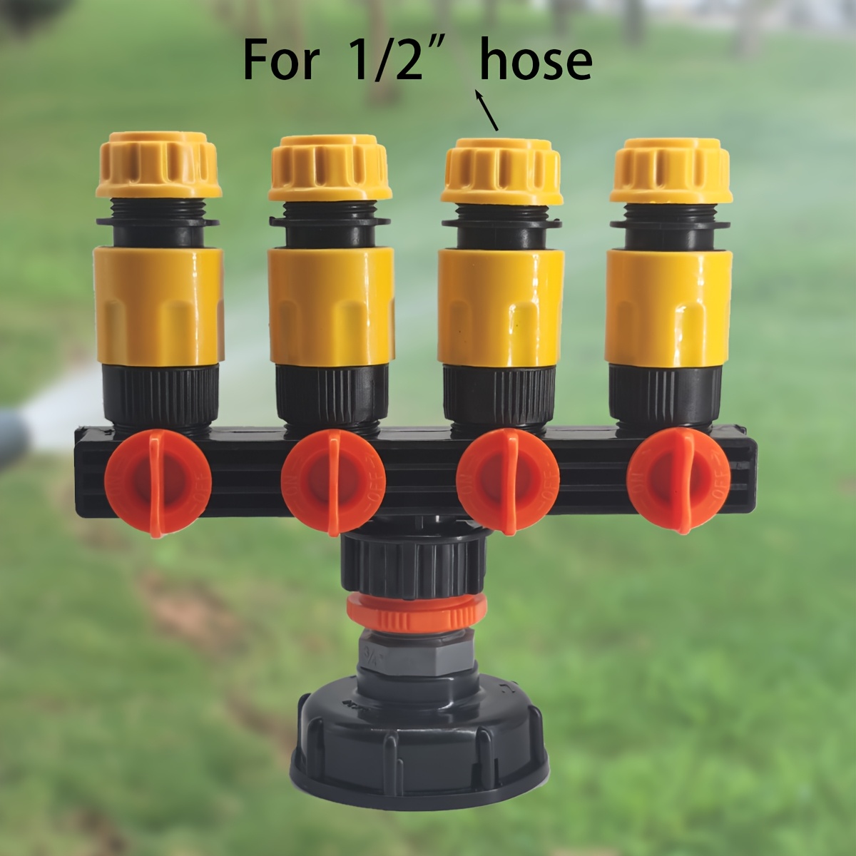 Image of 1 Set Of 1000l Ibc Water Tank Separator Adapter With Adjustable Switch, Suitable For 1/2 "3/4" Hose, S60 To 1/2 "3/4" Hose Connector, Suitable For Garden Watering And Agricultural Irrigation
