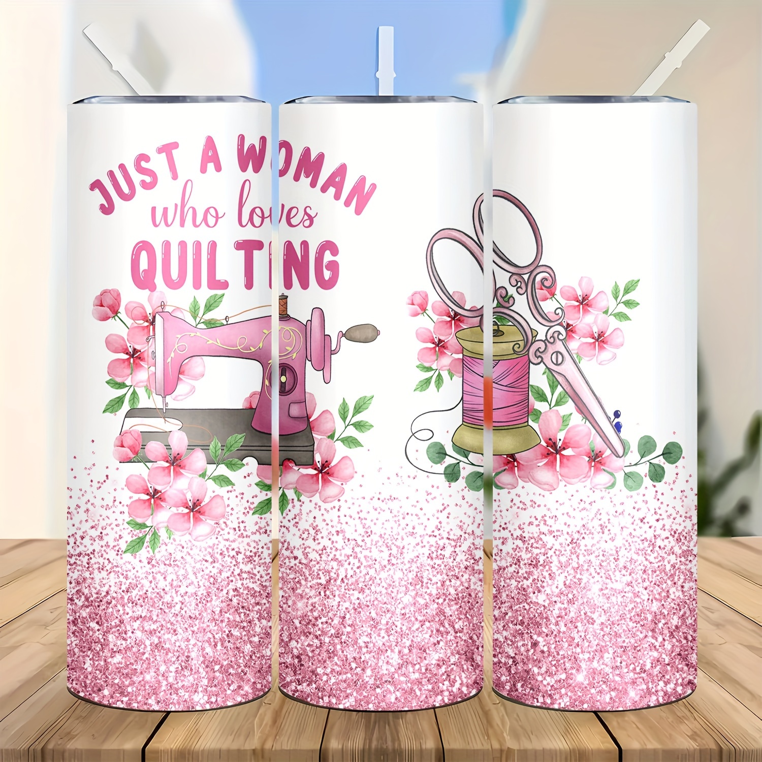 

1pc 20oz Steel Lid And , Insulated Mug For Hot And Beverages, , Round, , Pvc-free, Gift For Quilting Enthusiasts