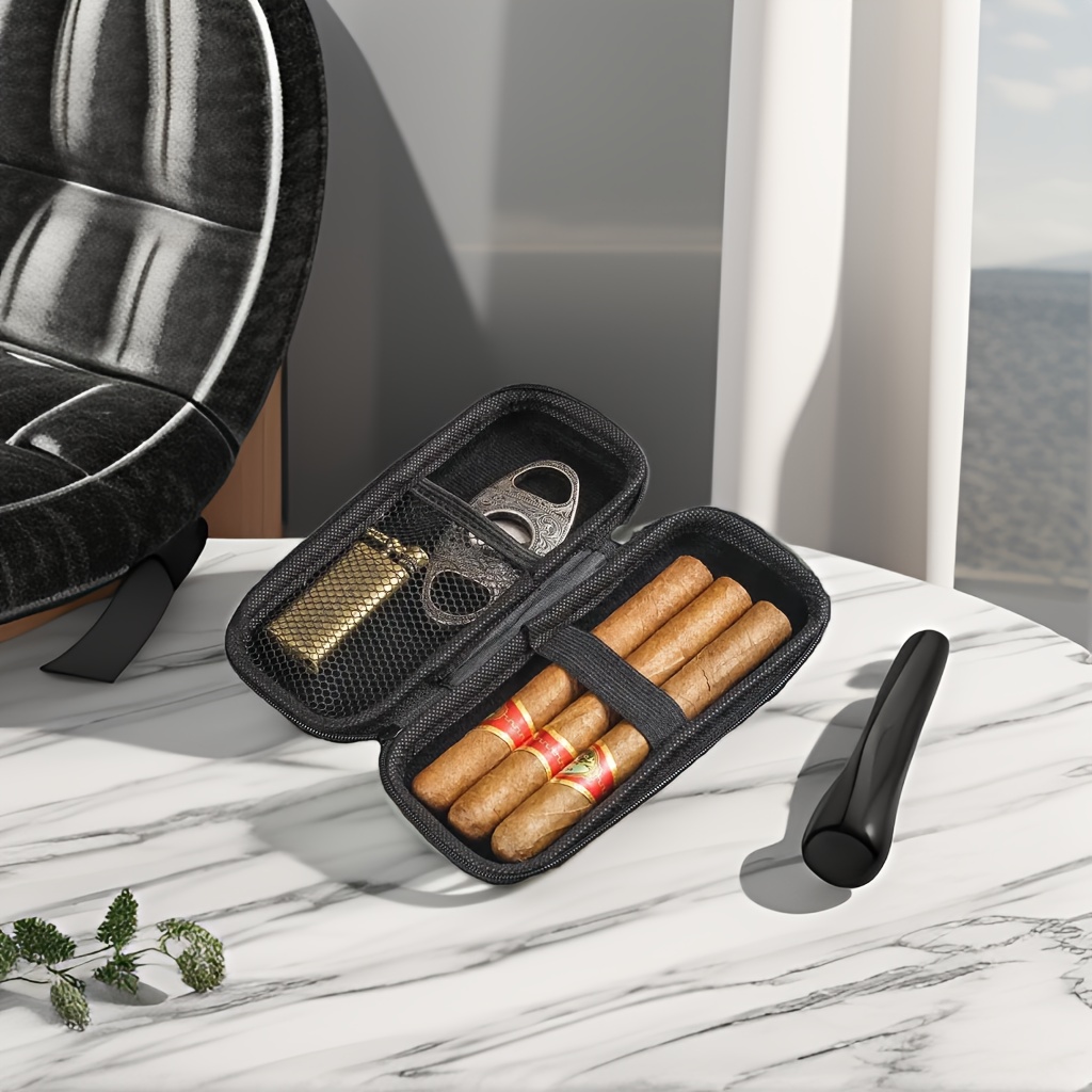 Beautifultracy Tragbarer Zigarrenhalter Aus Metall - Kompakter Ständer Für Unterwegs, 3,8x3,1 Cm