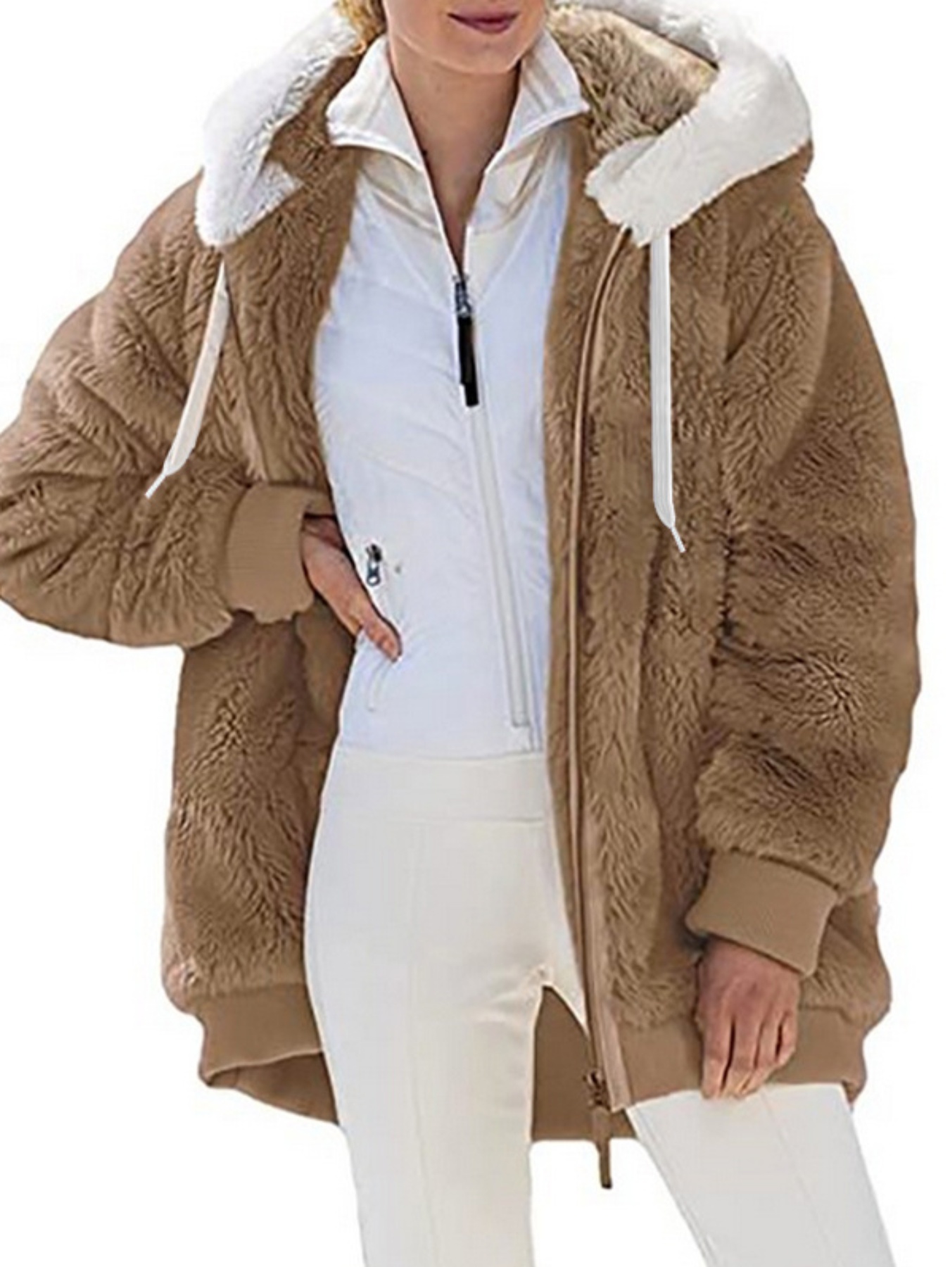 veste à capuche doublée en femme manteau streetwear Temu Canada