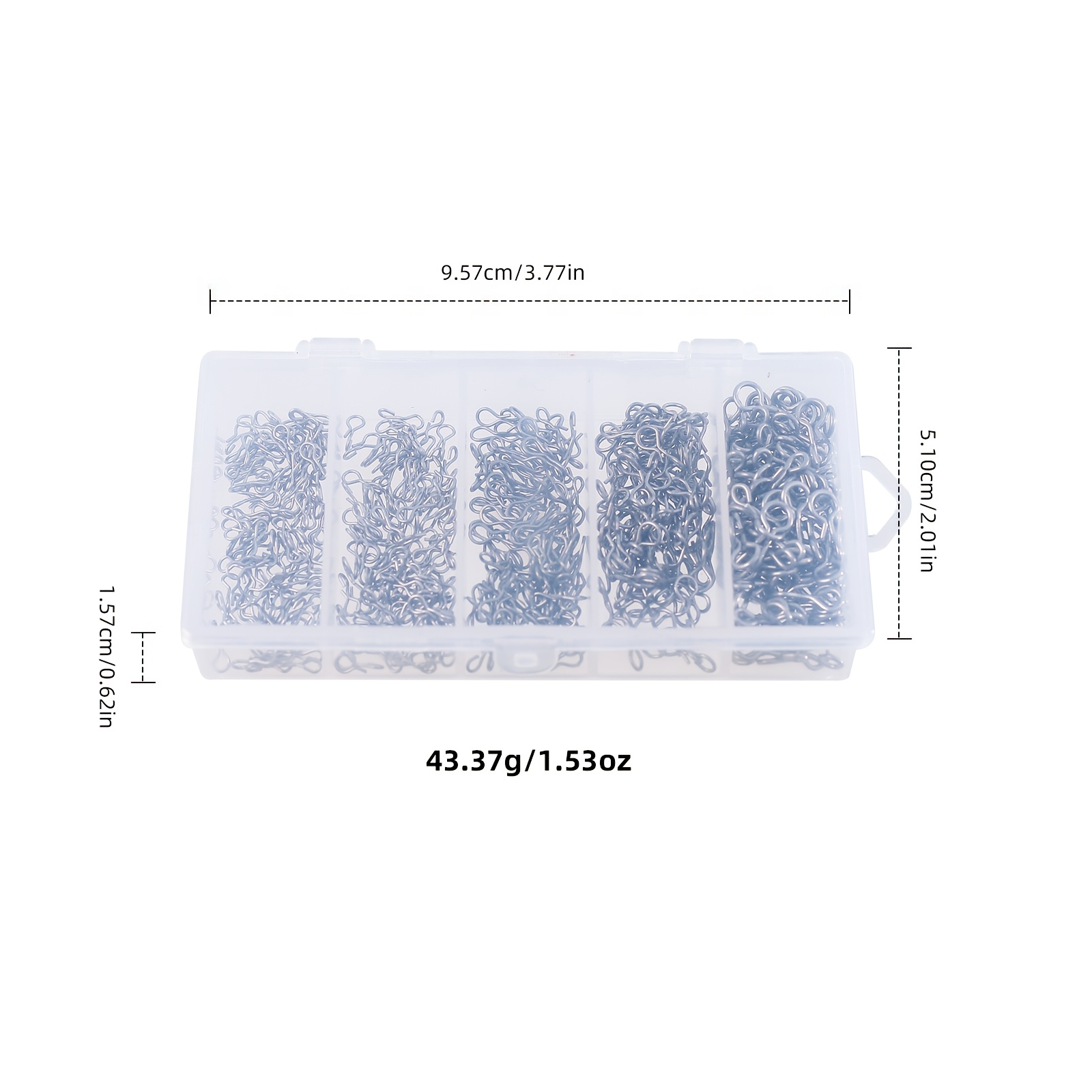 TEMU 500pcs Lure Fly Fishing Hook Snap, Stainless Steel Fly Fishing Lure Quick-release Pin, Fly Fishing Micro Lure Connector, Fishing Accessories
