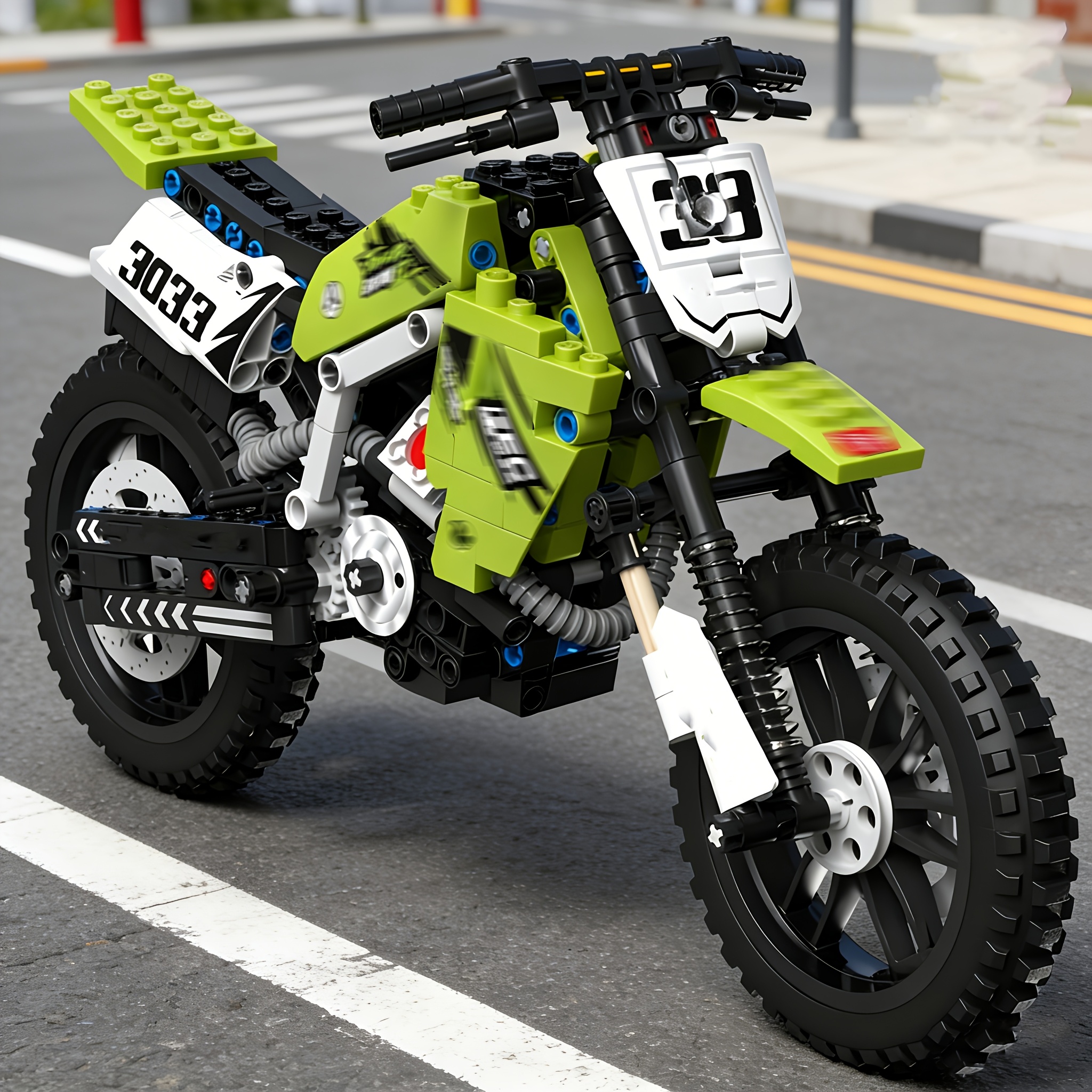 Image of Abs High-durability Motorcycle Construction Set, Classic Model Kit, Home Decor For New Year And Birthdays