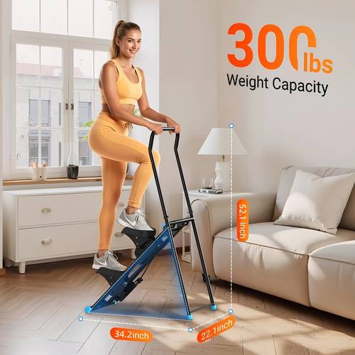 stair stepper for home gym exercise new version vertical climber machine for full body workout compact folding cardio exercise climber with extended step range adjustable handlebar pedals workout equipment for home use gift for family