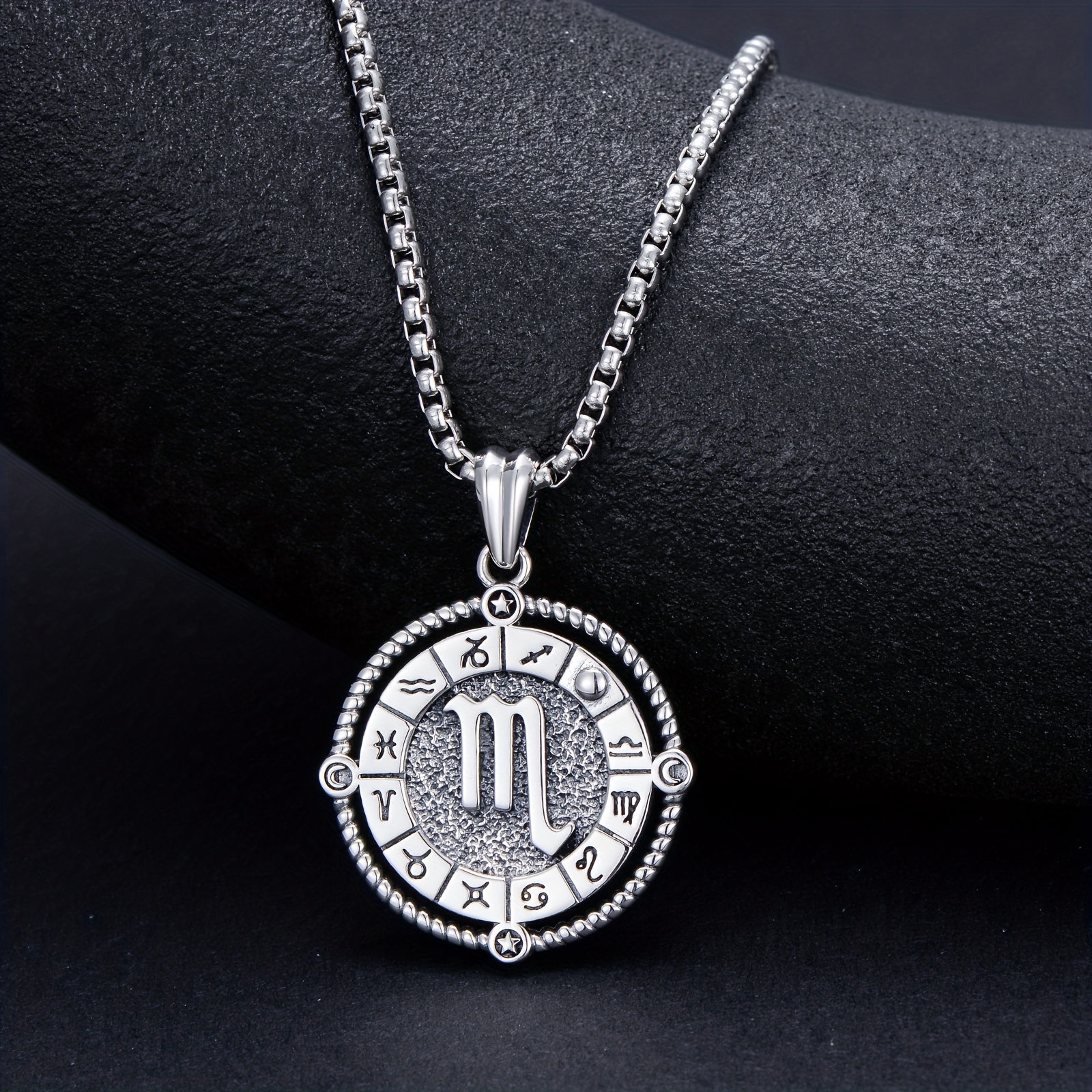925 Silver Zodiac Sign Necklace with Constellation Pendant