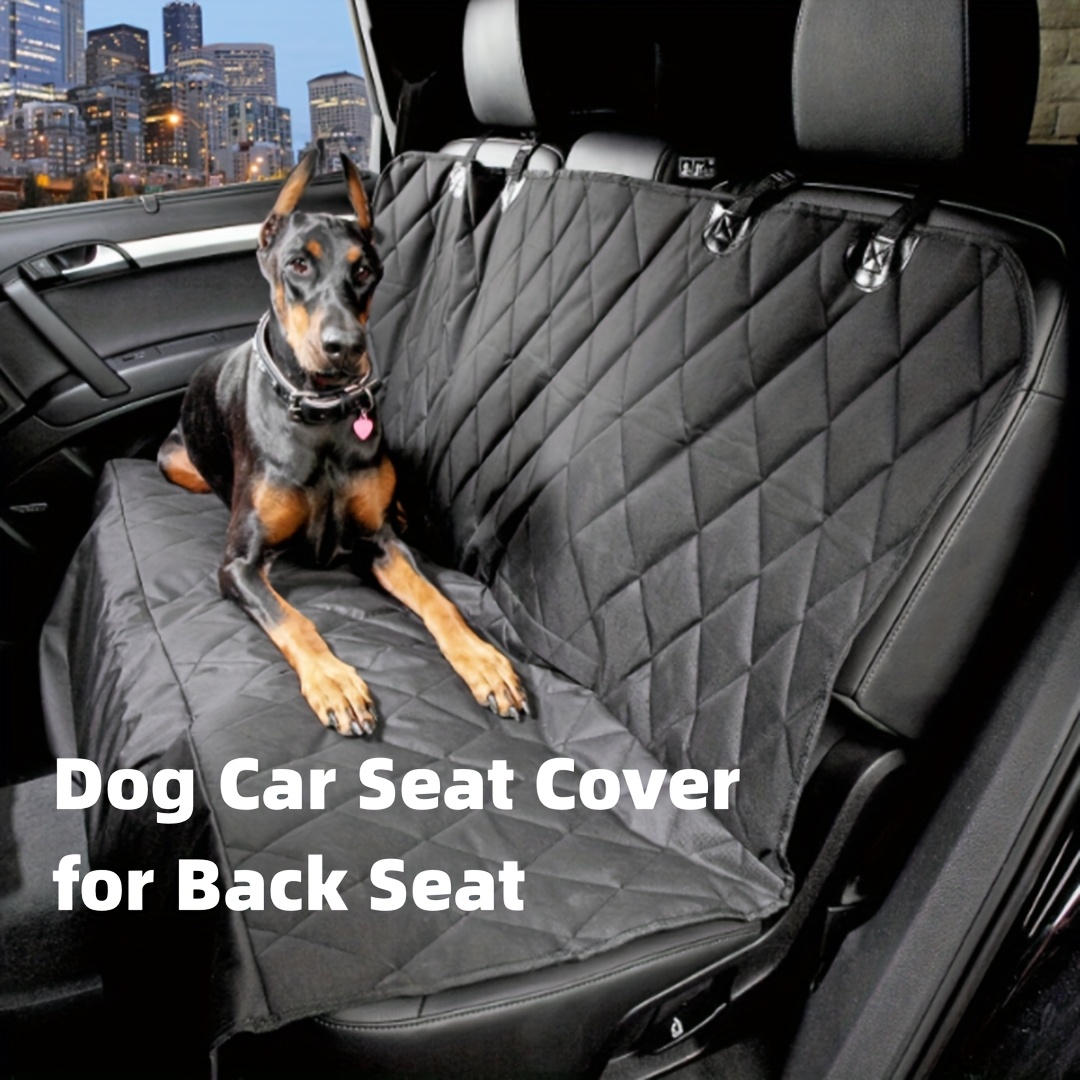 TEMU 1pc Pet Car Back Seat Cover, Pet Seat Mat, Non-slip Cargo Mat For Suvs Sedans , Heavy-duty Dog Hammock Style Seat Protector Pets, & Clean