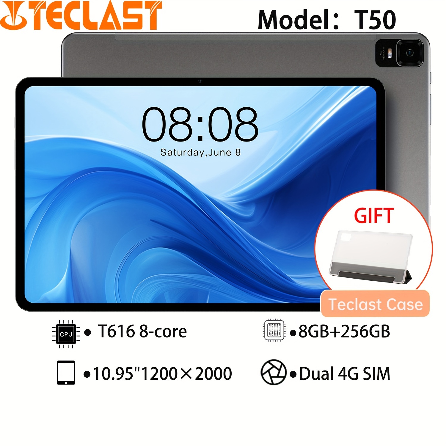 Teclast T50 Tablet Pc 2k Incell Screen 8gb 256gb Rom 1tb