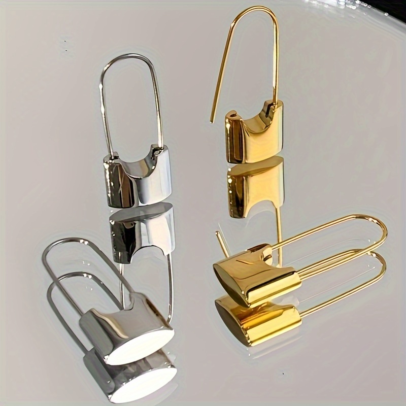 Stylish Dangling Earrings & Lock Shaped Earrings Set