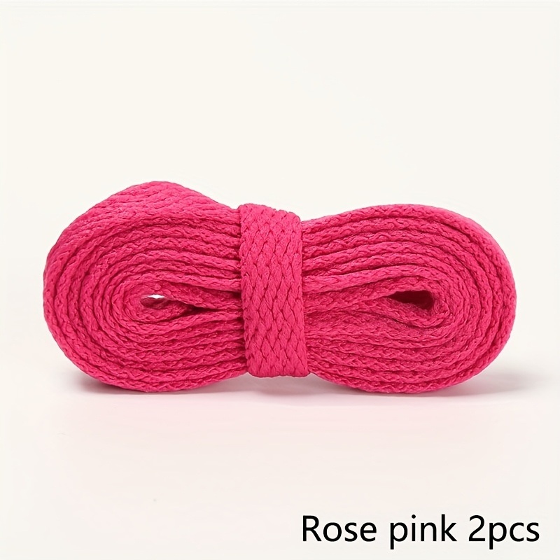2pcs Flat Color Shoelaces, Versatile Laces Suitable For Sports Shoes And Styles Of Sneakers In Multiple Colors