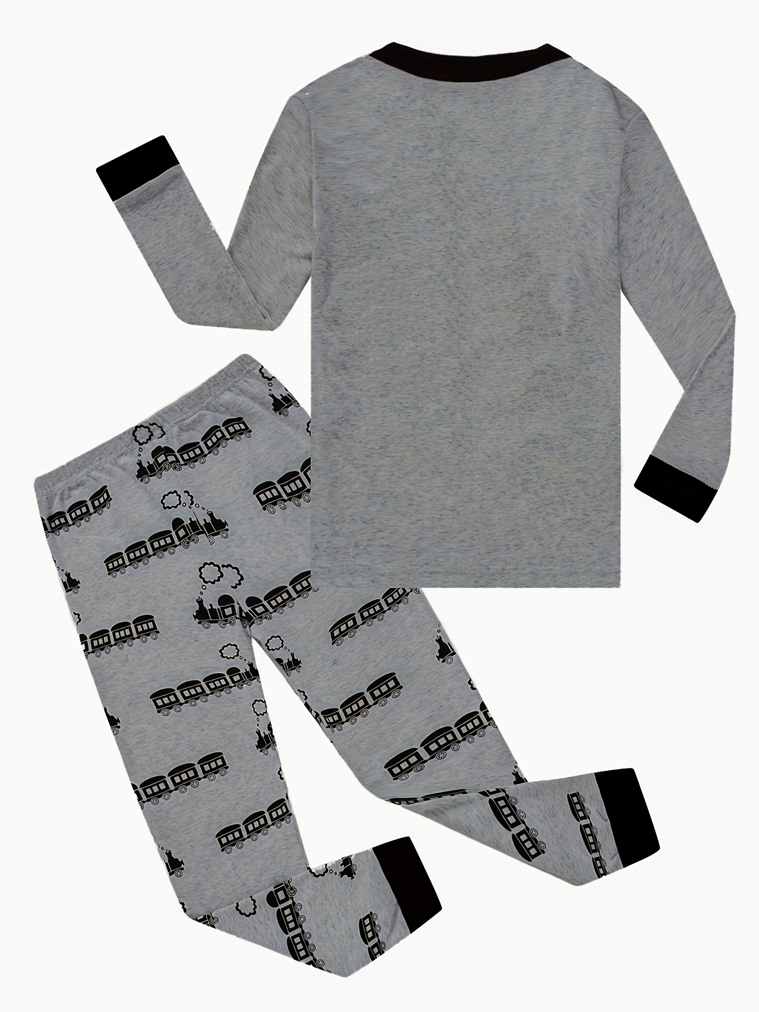 thrbios boys' steam train graphic pajama set cozy long Temu Ireland - Main Image