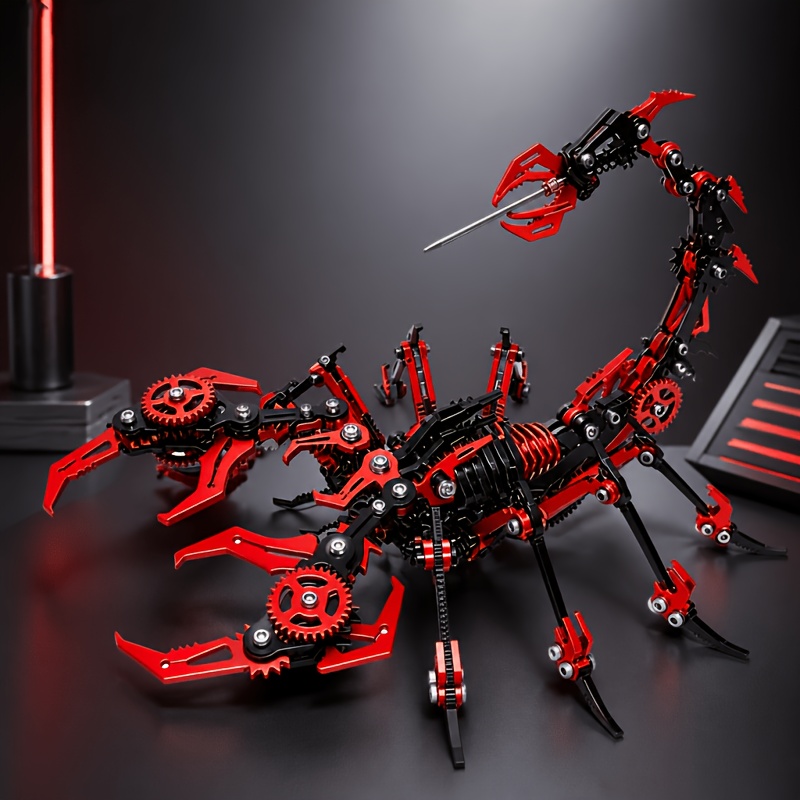 TEMU Adorno de escorpión de metal 3D , rompecabezas de moda, figura de escritorio