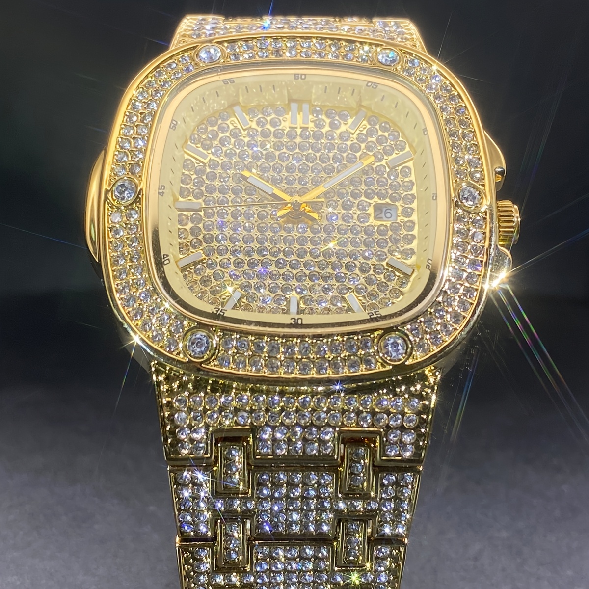 latest chilled mens watch with street   drill hip   watch for women with luminous scale for couples jewelry accessories Product details 4