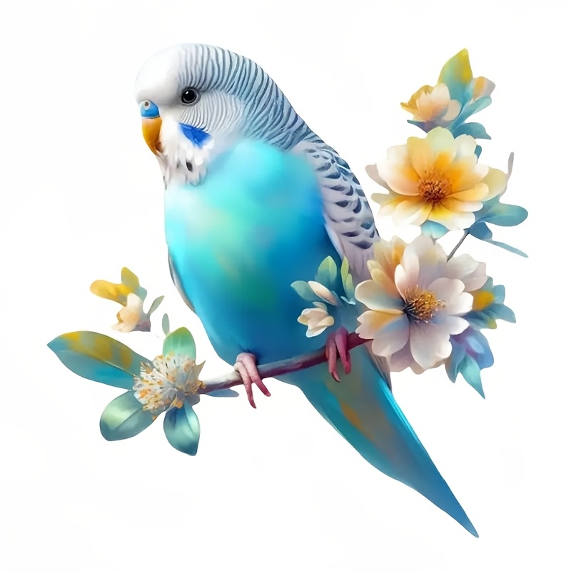 

1pc Anime Cartoon Budgie Parrot & Vinyl Sticker, , Self-adhesive Decal For Wood, Plastic, Glass, Metal, Ceramic - Animal Bird Theme, Irregular Shape, Single Use