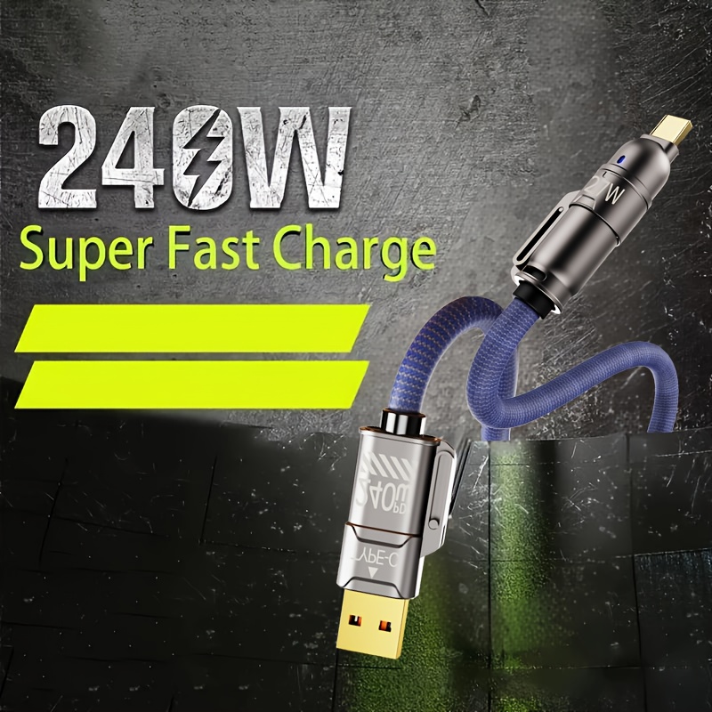 TEMU Chargeur 4-en-1 180W Super Rapide Multifonction pour iPhone, iPad, Ordinateur Portable, Tablette et Téléphone for Samsung Xiaomi Huawei Redmi