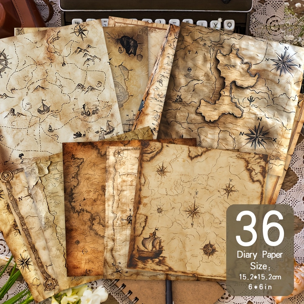 E-shop 36 Blatt -Papier, 6×6'', Ideal für Tagebücher, handgemachte Karten, Alben, Geschenkverpackung, Geschenkverpackung, Album-Planer, Dekorpapier -