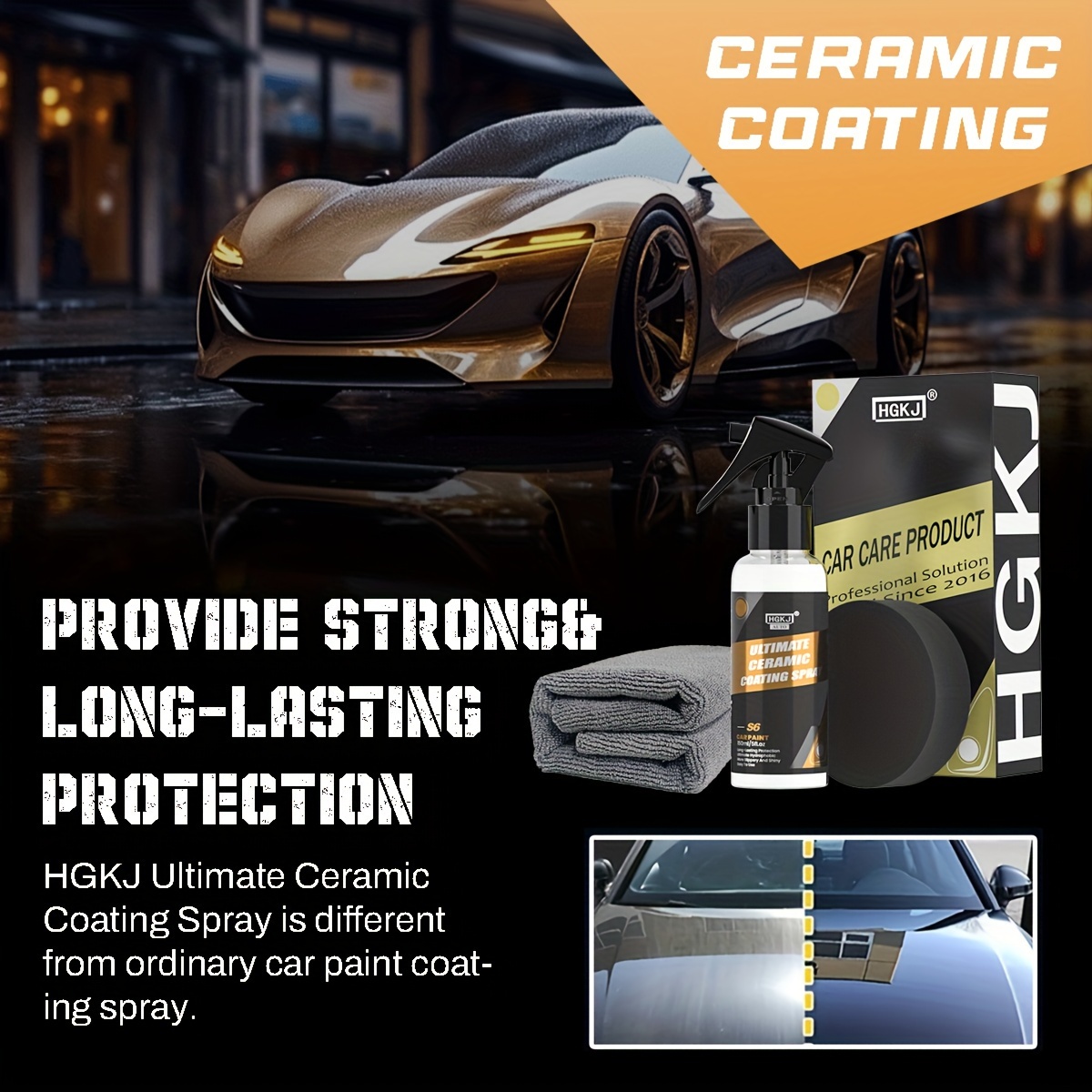 3 in 1 Ceramic Coating For Auto Paint Crystal Wax Spray Nano Hydrophobic  Liquid Polymer High Protection Car Wax Polish Spray - AliExpress