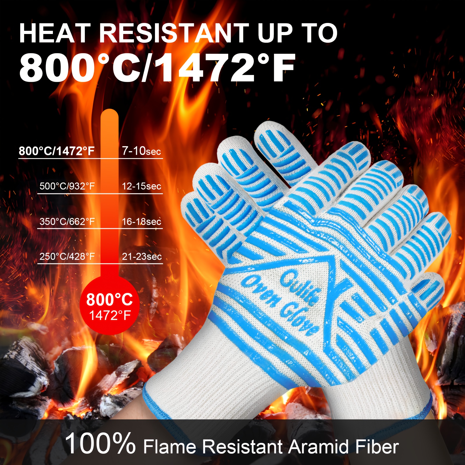 

Gloves -932f - Cooking Gloves For Bbq, Grilling, Bakingcutting, Fireplace