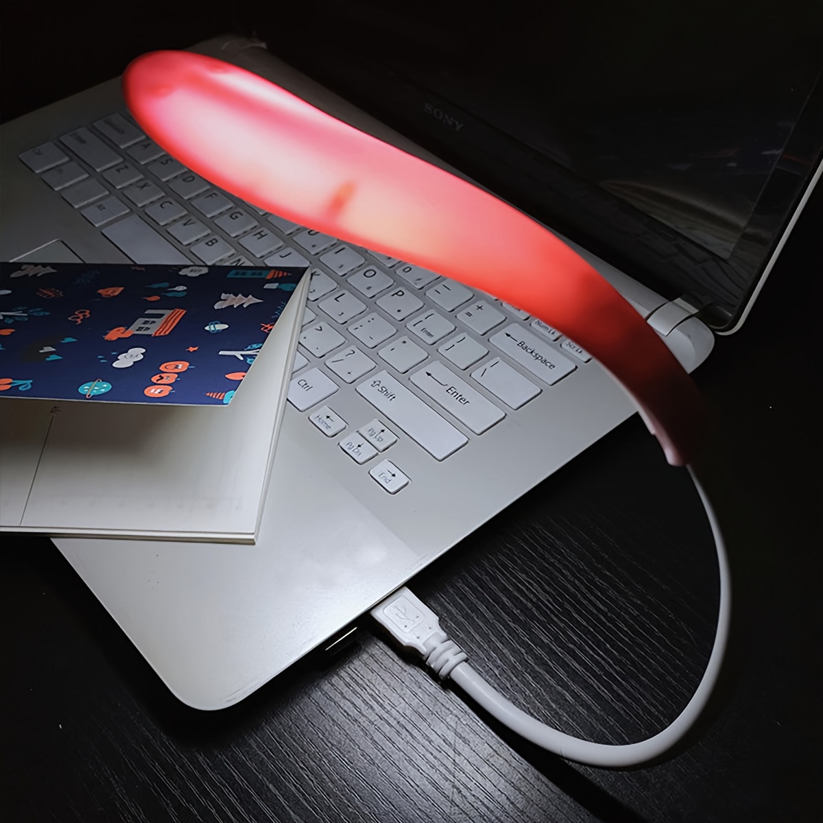 USB Plug-In Gooseneck Bedside Lamp, Adjustable Angle Reading Light