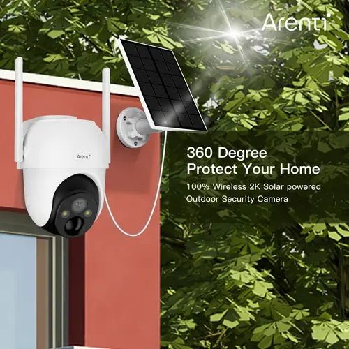 go2t 3mp wireless outdoor security camera solar battery powered ptz with ai human detection night 2 way audio waterproof wifi enabled cloud storage compatible
