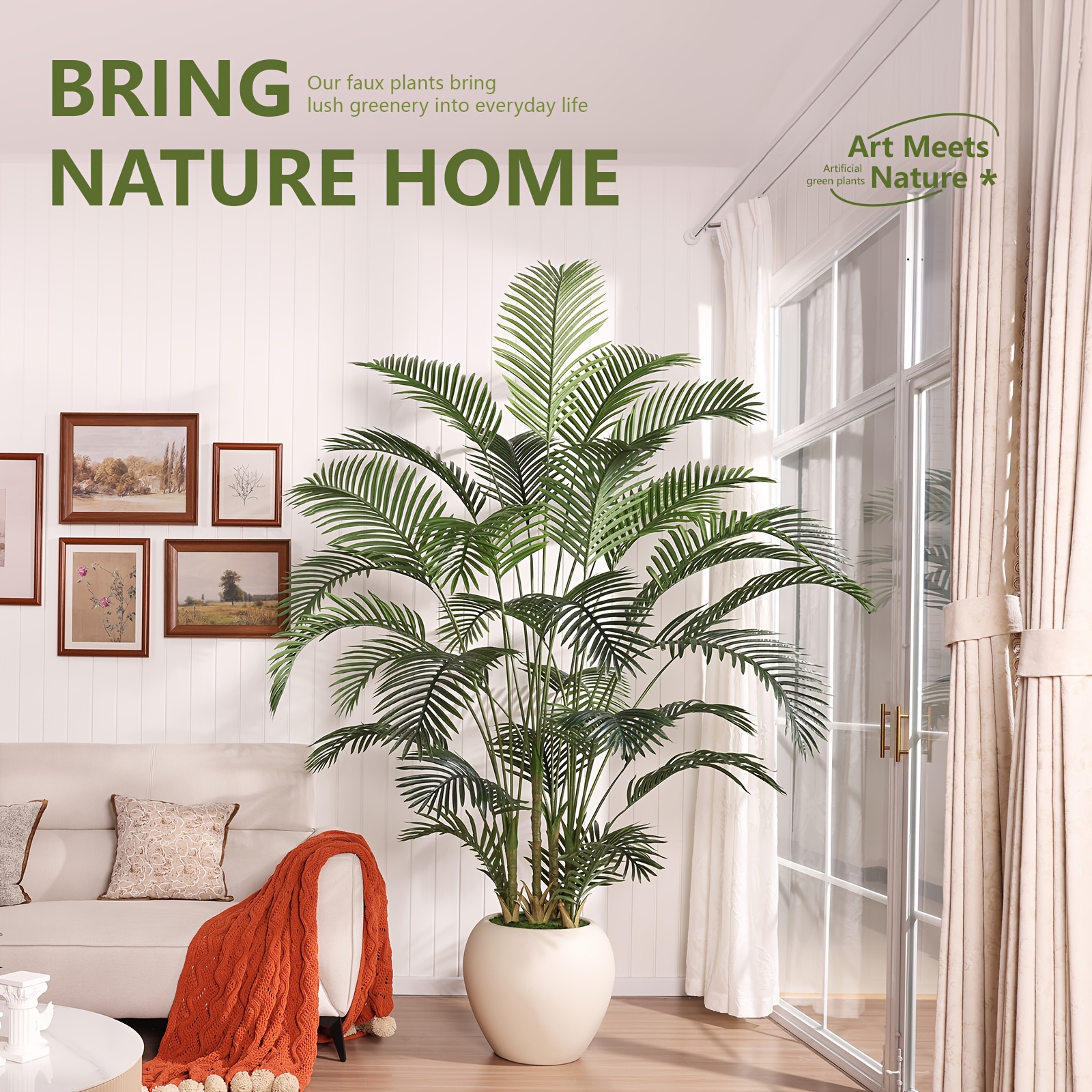 artificial plants 6ft sold on Temu United States