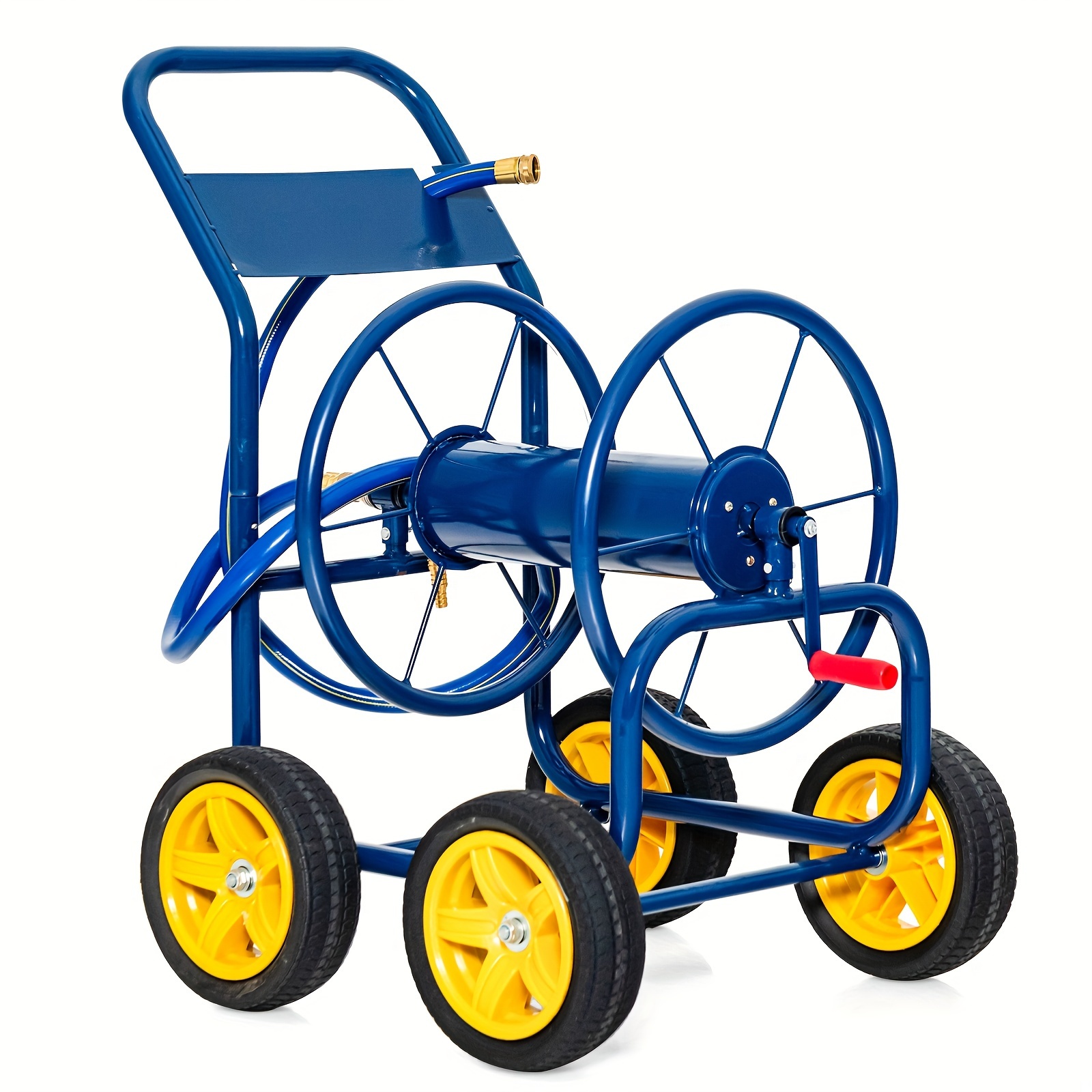 item picture   garden hose reel cart holds 330ft of 3 4 or 5 8 hose 400ft of 1 2 hose