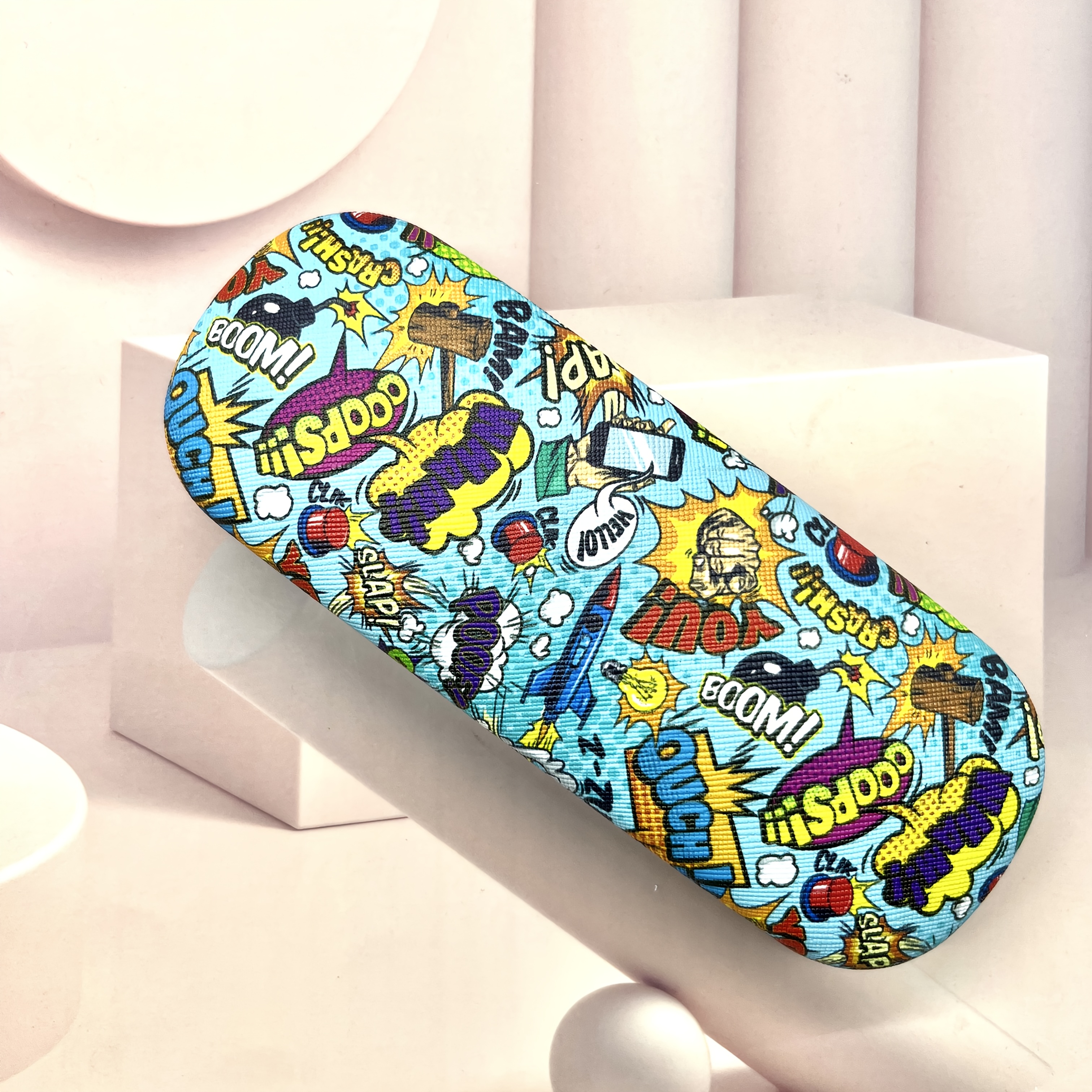 TEMU Pressure- Cute Glasses Case, Convenient Anti-drop Reading Glasses Storage Box
