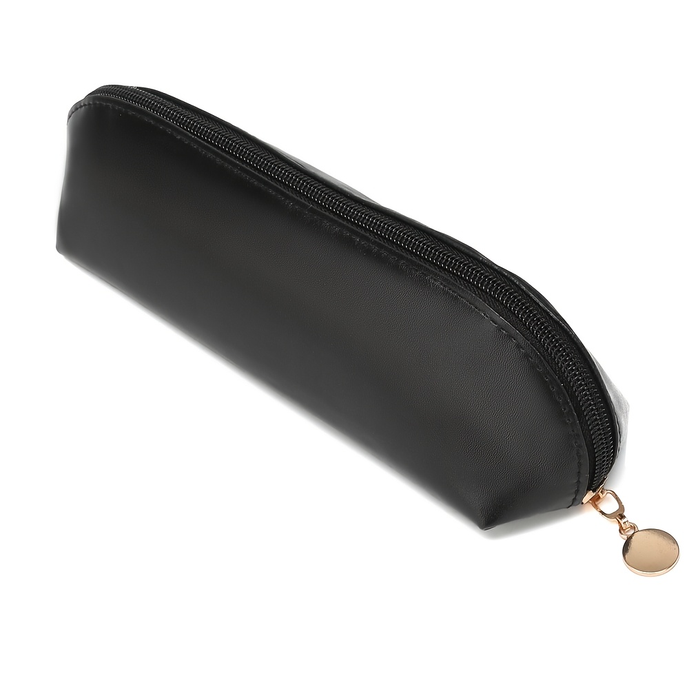 Image of Large Travel Makeup Brush Holder, Portable Pu Makeup Brush Organizer With Zipper, Anti-drop Makeup Tool Organizer, Makeup Brush Travel Case, Makeup Bag For Travel, Home, And Office