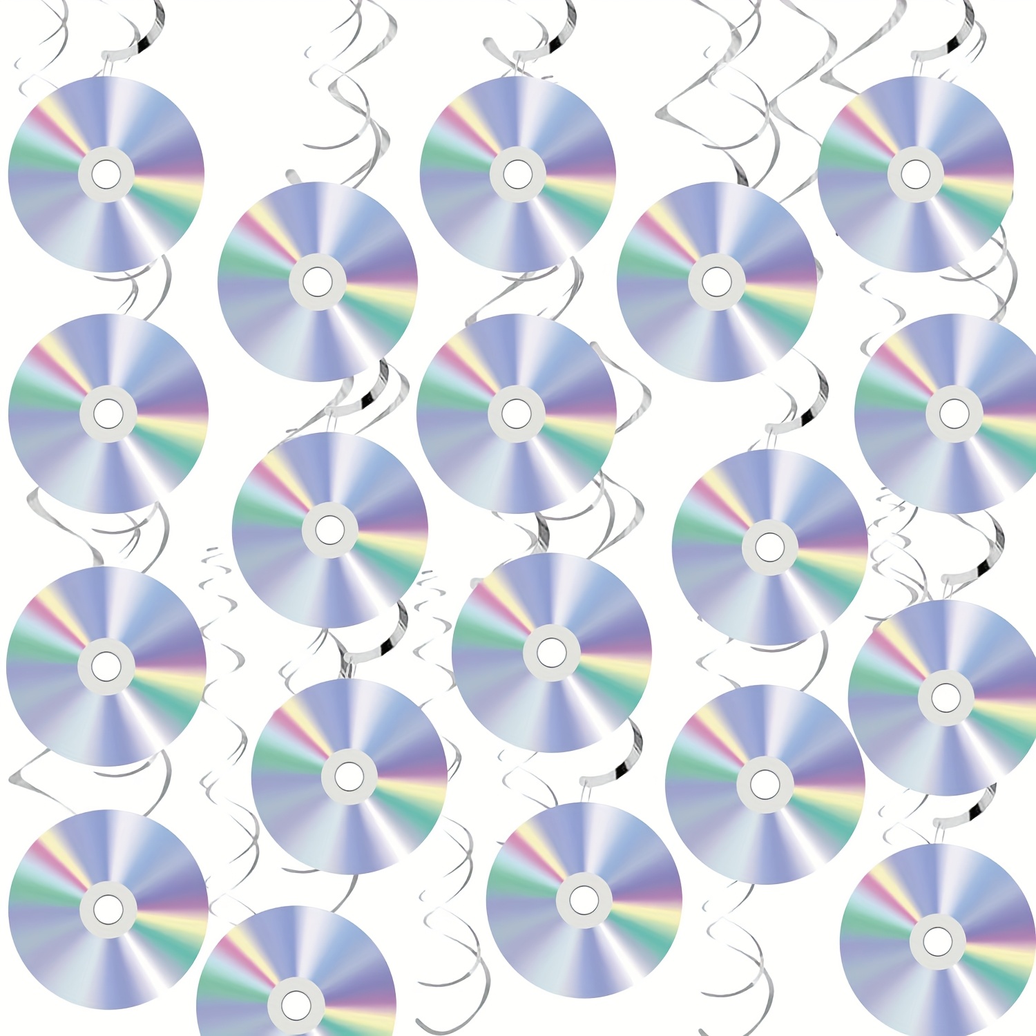 12 24 36pcs of   party decor paper cd wall hangings for 90s 2000s and y2k themed birthday new year and christmas celebrations classroom music   decorations