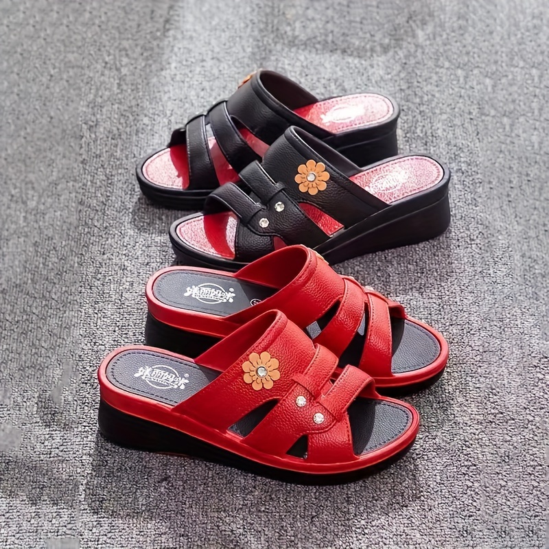 Red Embossed Slide Sandals Givenchy Men main image 4