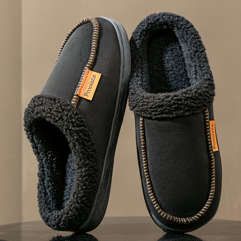Pmoiste Solid Foam Slippers For Men Winter Shoes Comfortable Indoor Outdoor Footwear