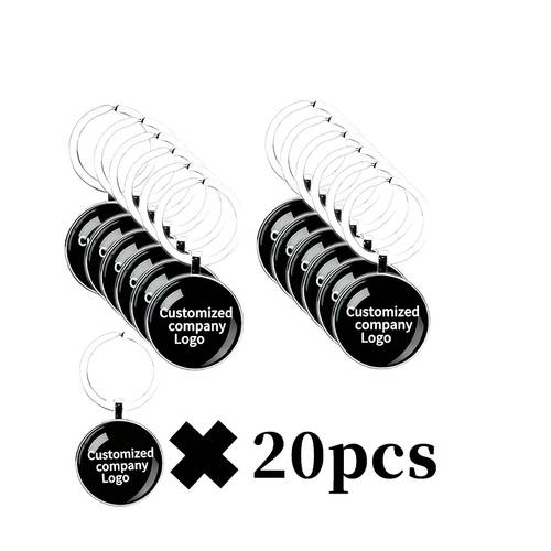 custom 1 20pcs custom time gem glass keychain can customize logo photos etc suitable for parties company event gifts bulk customization