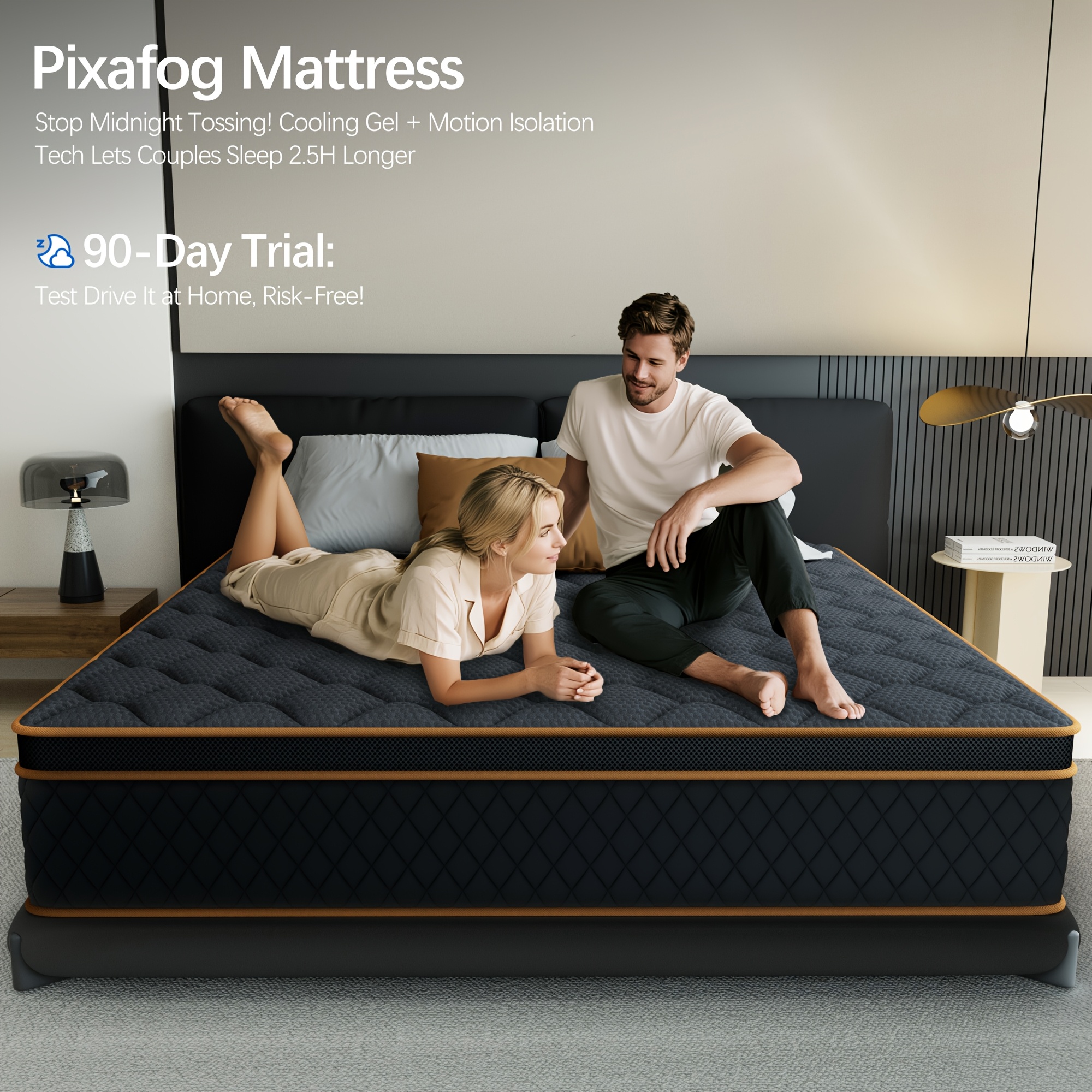10/12/14inch Cooling Memory Foam And Spring Hybrid Mattress, Suitable for Twin/double/queen/king Bed Sizes, Noise-free, Thick Mattress, Ideal for Use In Bedrooms And Guest Rooms. - Image 2