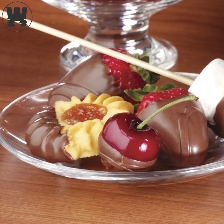 3 tier chocolate fondue fountain electric stainless chocolate dipping warmer machine warm melt chocolate butter caramel great for parties events weddings pot capacity 17 oz 10 accessories details 2