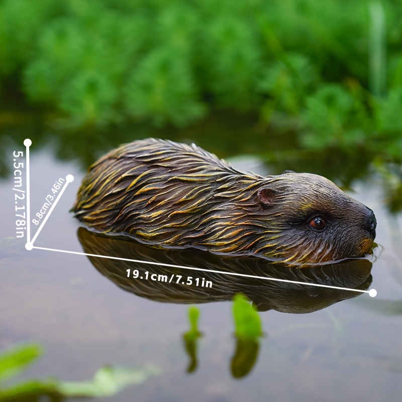 E-shop 1 Simulierte Otter-Schwimmfigur aus Harz, geeignet für Garten- und Aquarienbecken als dekoratives Wassermerkmal. Perfektes Geschenk für Freunde