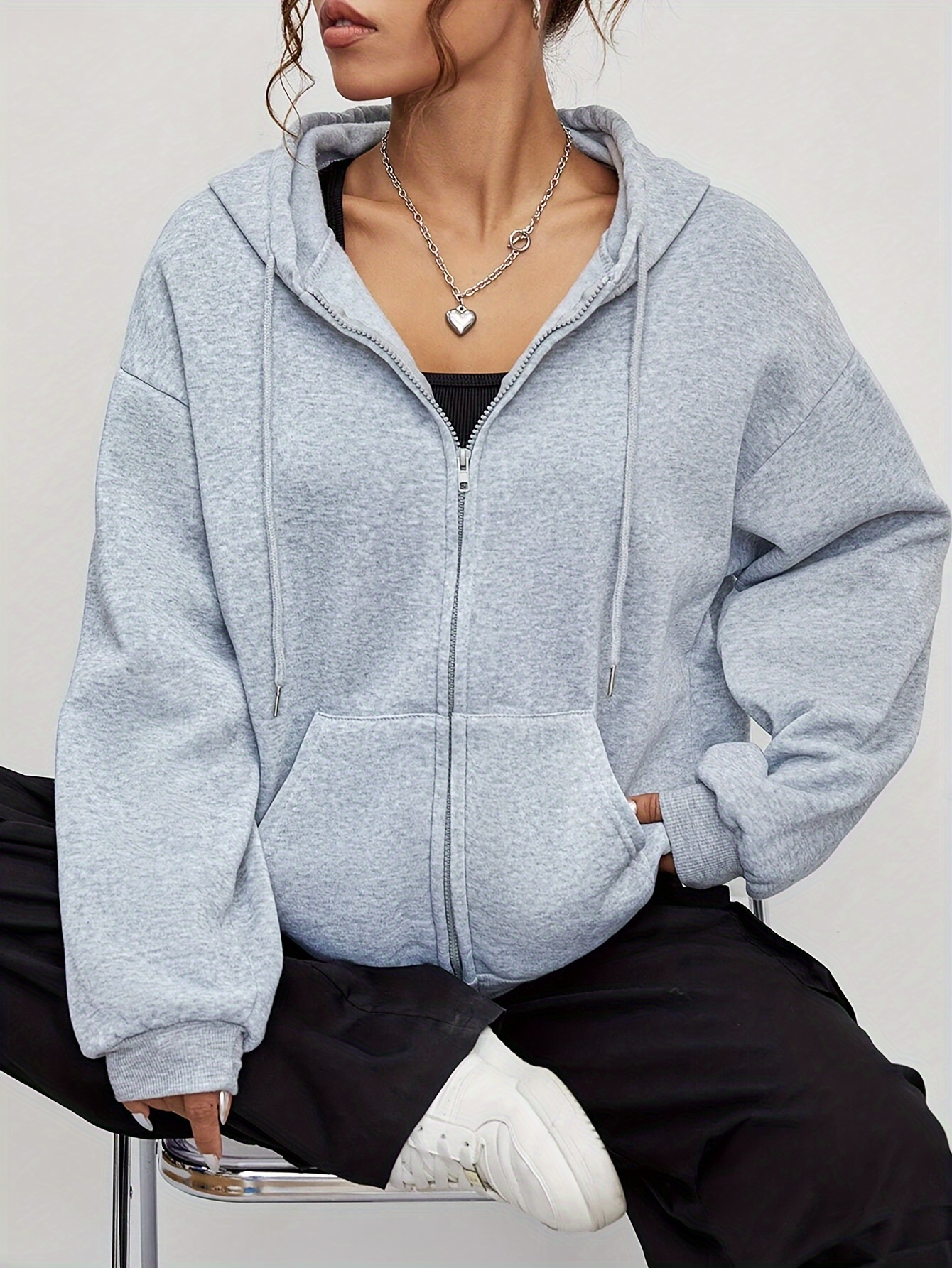 Women's casual zip up hoodie sale