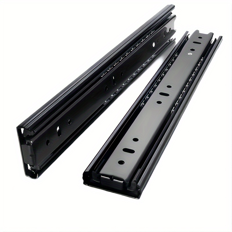 

1 Pair Full Extension Less Noise Ball Bearing Drawer Slides (black)