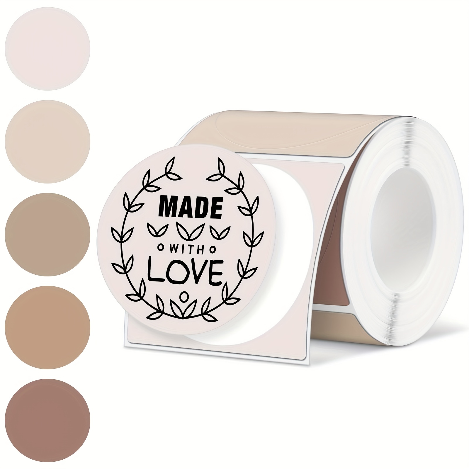 Image of 5 Colors Circle Thermal Sticker Labels Self Adhesive Round Direct Thermal Labels Multipurpose Printer Stickers For, Name Tag