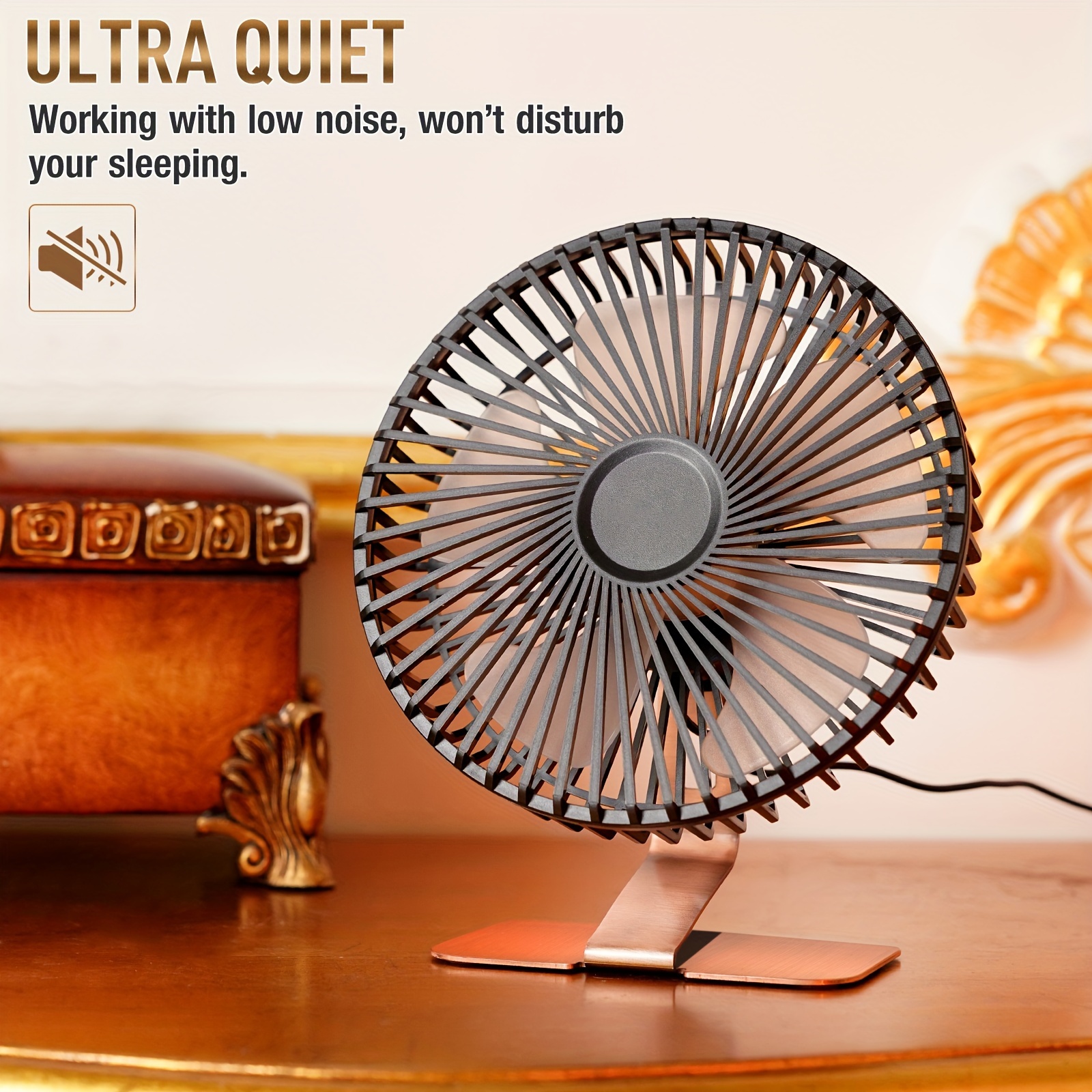 portable desktop fan usb desktop fan 4 Temu