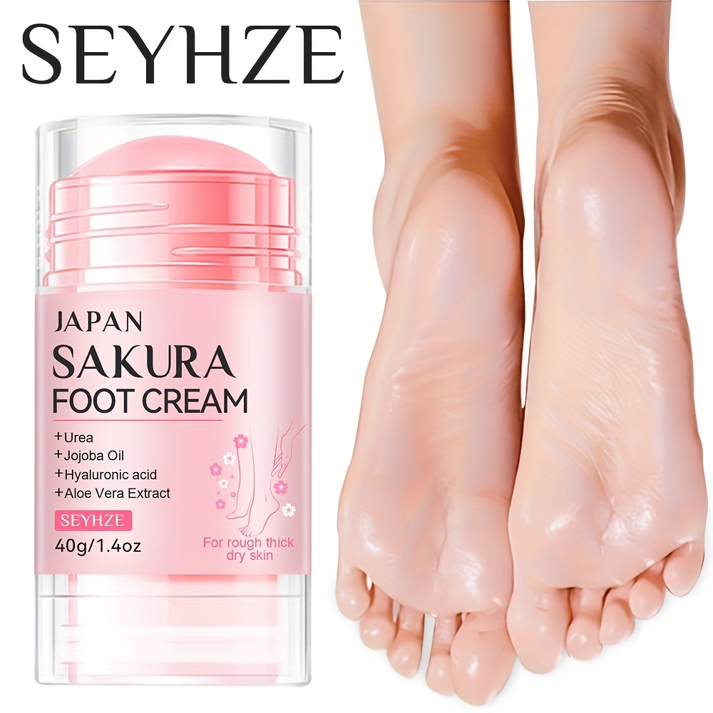 seyhze sakura   cream stick 40g contains shea butter aloe vera hyaluronic acid moisturizing and   prevents   and   72 hour   deep moisturizing   hands and feet gentle non irritating
