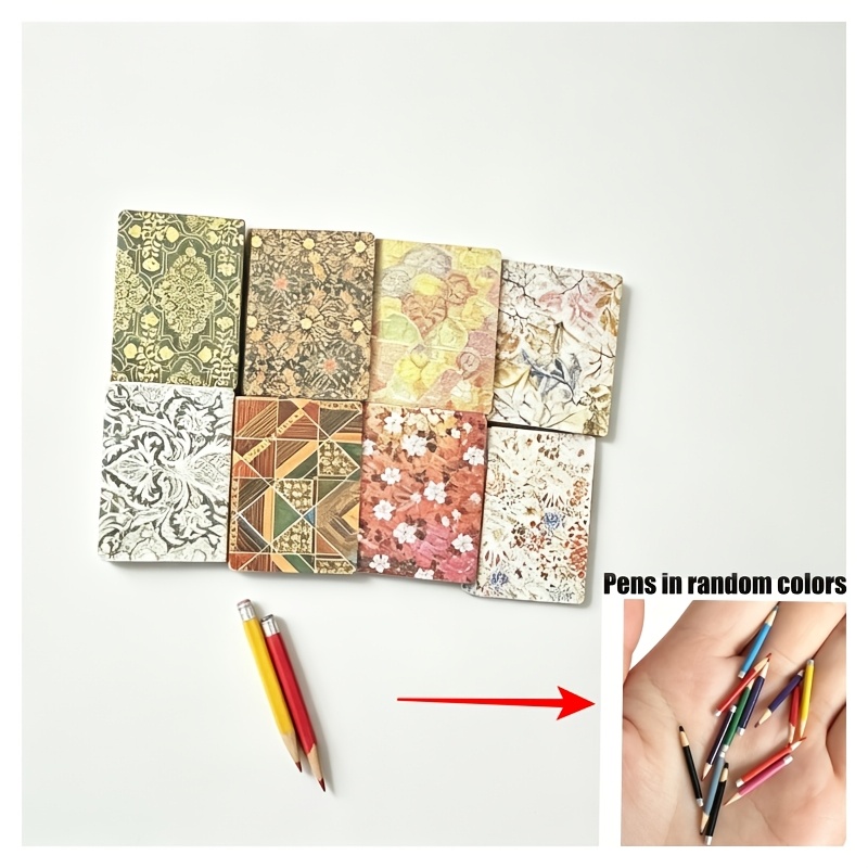 TEMU 10pcs Set Miniature Flip Book, Miniature Pen (non-writing), Suitable For Miniature Scene Decoration