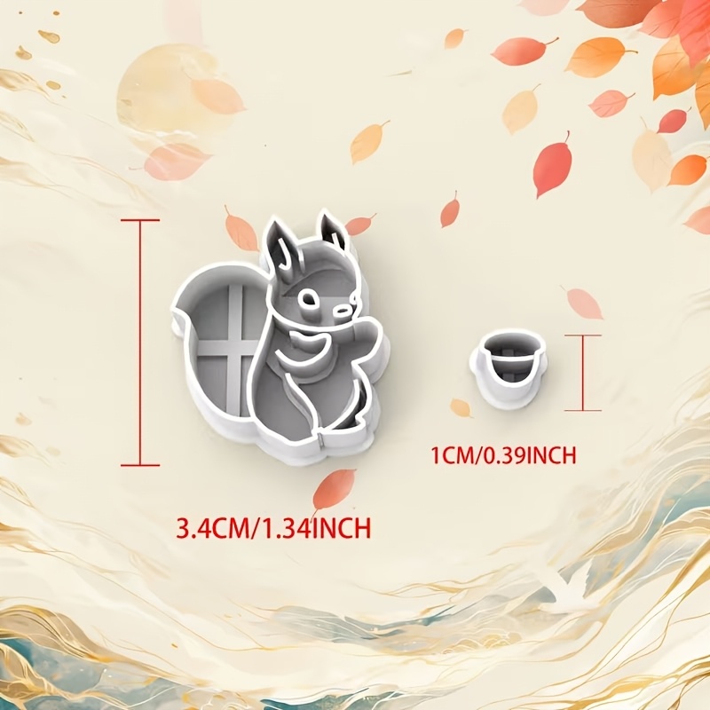 TEMU 2pcs Bohemian Squirrel & Clay Cutters - Hollow Mold Diy Craft Molds Suitable For Handmade Jewelry Making, Resin Crafts, Easter/valentine's Day