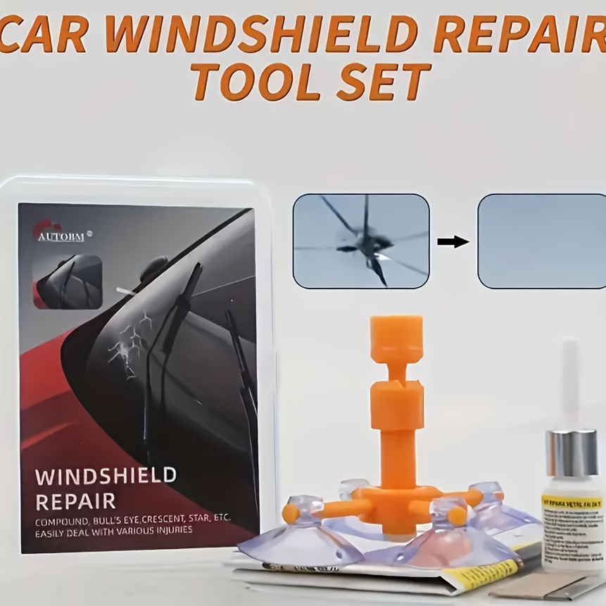 2-Pack Windshield Repair Kit For Chips & Cracks - Enhanced Injector For DIY Glass Repair
