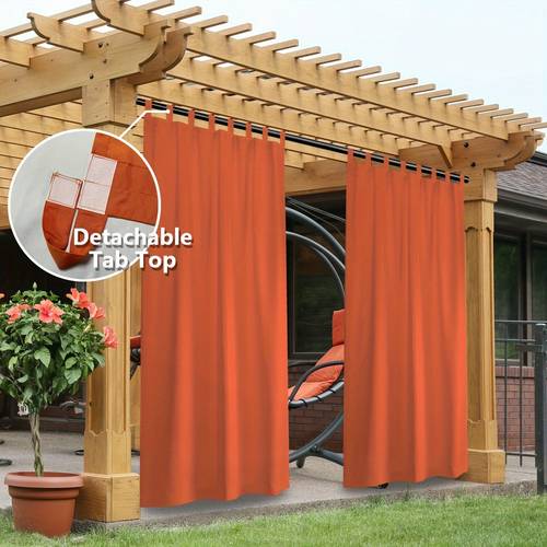 item picture outdoor detachable tab top curtain for easy hanging and loosening outdoor curtain for room living room bedroom decor
